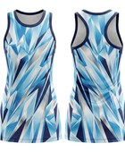 Ice Blue, Navy & White Custom Sublimated Basketball Dress