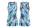 Ice Blue, Navy & White Custom Sublimated Basketball Dress