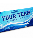 Custom Swim Team Towel – Blue Wholesale Team Pool Towel