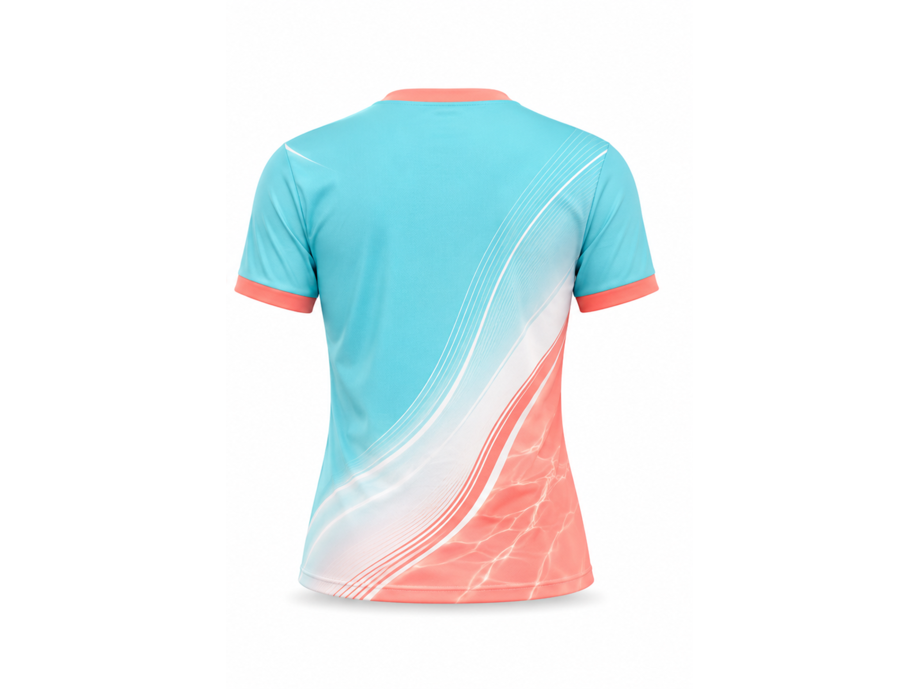 Custom Swimming Jersey Set – Coral/Teal, – Wholesale Bulk Swim Team Uniforms – Low MOQ