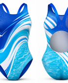 Custom Swim Team Suit – Blue Turquoise Wholesale Team Swimsuit