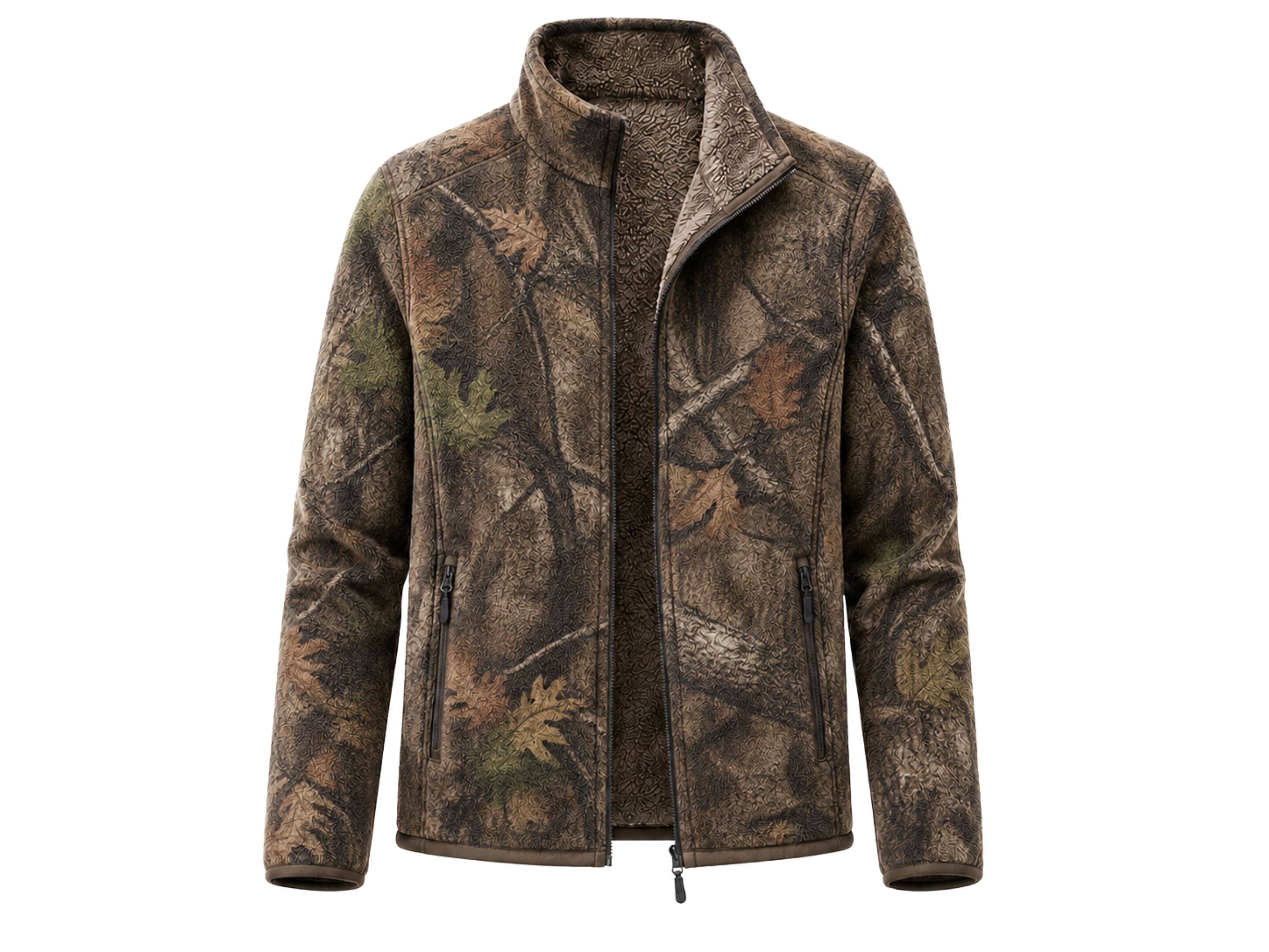 Fleece Hunting Jacket – Brown Camouflage | B2B Low MOQ