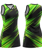 Custom Black & Neon Green  Sublimated Basketball Dress