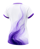 Custom White Purple Badminton Training Shirt – Wholesale Teamwear