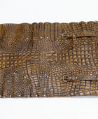 Crocodile Textured Leather Chef Knife Roll | Custom Wholesale Private Label Knife Roll Manufacturer
