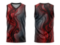 Custom Sublimated Basketball Jersey Red Black Smoke Design | Wholesale Basketball Jersey Manufacturer