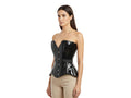 Black PVC Overbust Corset Wholesale | Glossy Gothic Bustier Corset Manufacturer