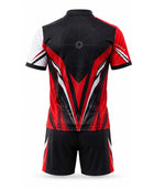 Black, Red & White Archery Uniform – Bulk Team Jersey & Shorts, Low MOQ, Wholesale Performance Set