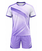Custom Badminton Uniform – Purple & White Team Set, Wholesale, Low MOQ, Bulk Sportswear