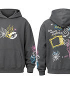 Custom Winter DTG Oversized Charcoal Grey Hoodies B2B