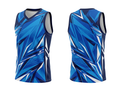 Custom Sublimated Basketball Jersey Blue Black Abstract Design | Wholesale Basketball Jersey Manufacturer