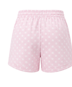 Custom Pink Screen Printed Doted Sweat Shorts B2B