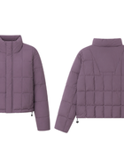 Cropped Duck Down Puffer Jacket – Dusty Mauve | B2B Low MOQ