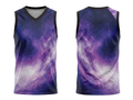 Custom Sublimated Basketball Jersey – Purple Galaxy Design | Wholesale Manufacturer