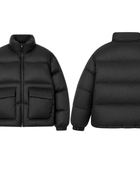 Down-Filled Puffer Jacket – Black | B2B Low MOQ