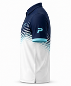 Custom Navy White Padel Polo Shirt – Wholesale Club Teamwear