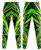 Black, Neon Green & Lime Green Custom Basketball Sublimated Bottoms