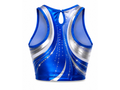 Blue & Silver Dance Team Jersey – Wholesale Bulk Sleeveless Top, Low MOQ, B2B Performance Apparel