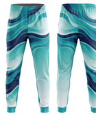 Turquoise, Aqua, Navy & White Custom Basketball Sublimated Bottoms