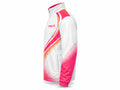 Custom White Tennis Warm Up Jacket  Pink Orange Team Jacket for Clubs