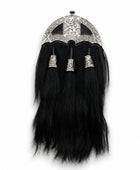 Horsehair Dress Sporran Black with Silver Cantle and Three Tassels | B2B Low MOQ