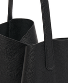 B2B Leather Shoulder Tote Bag Black Low MOQ Manufacture