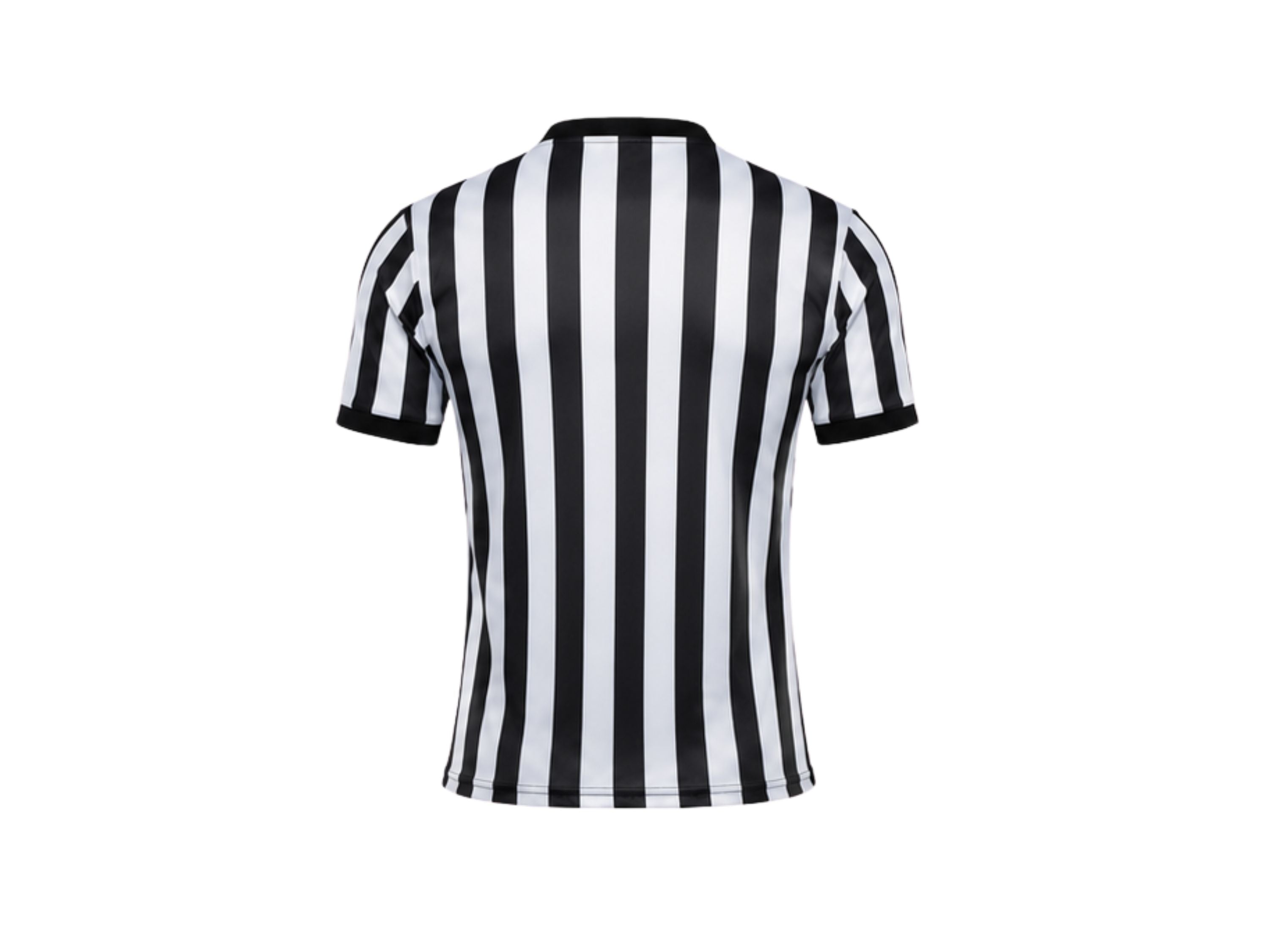 Custom Black White Basketball Referee Shirt | Wholesale V-Neck Officials Uniform