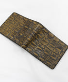 Custom Crocodile Embossed Leather Bifold Wallet Set Wholesale Promotional Corporate Gift Manufacturer