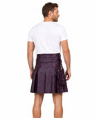Men’s Gothic Leather Utility Kilt Wholesale | D-Ring Chain Cargo Pocket Kilt Manufacturer