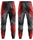 Custom Red, Black & Gray Smoke Basketball Sublimated Bottoms
