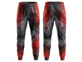 Custom Red, Black & Gray Smoke Basketball Sublimated Bottoms