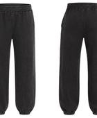 Custom Black Acid Wash Baggy Jogger Pants B2B