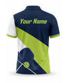 Custom Pickleball Jersey | Wholesale Pickleball Team Polo | Navy White Lime Green | Apparels Bridge