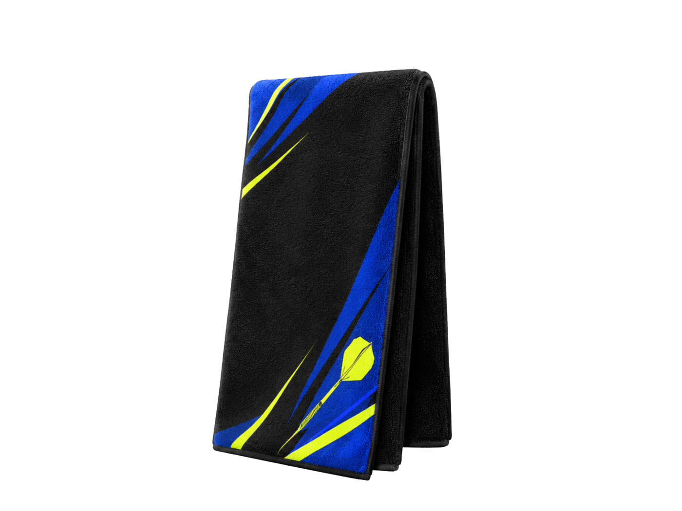 Custom Black Blue Dart Tournament Towel – Wholesale Club Accessory