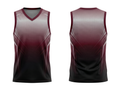 Custom Sublimated Basketball Jersey – Burgundy Black Gradient Design | Wholesale Basketball Jersey Manufacturer