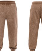 Custom Washed Brown Acid Wash Jogger Pants B2B