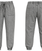 Custom Washed Grey Acid Wash Jogger Pants B2B