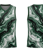 Custom Green Marble Sublimated Basketball Jersey | Wholesale Basketball Jersey Manufacturer