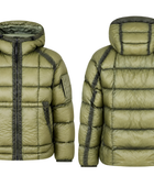 Grid-Panel Hooded Duck Down Puffer Jacket – Olive Green | B2B Low MOQ
