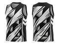 Custom Sublimated Basketball Jersey – Black White Abstract Design | Wholesale Basketball Jersey Manufacturer