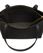 B2B Black Leather Tote Bag with Zip Closure Low MOQ Manufacturer