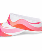 Custom Pink Tennis Visor Cap Orange White Team Sports Visor for Wholesale