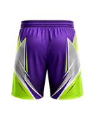 Custom Flag Football Jersey & Shorts Grey/neonGreen/Purple Team Uniform, Wholesale Bulk, Low MOQ, Performance Sportswear