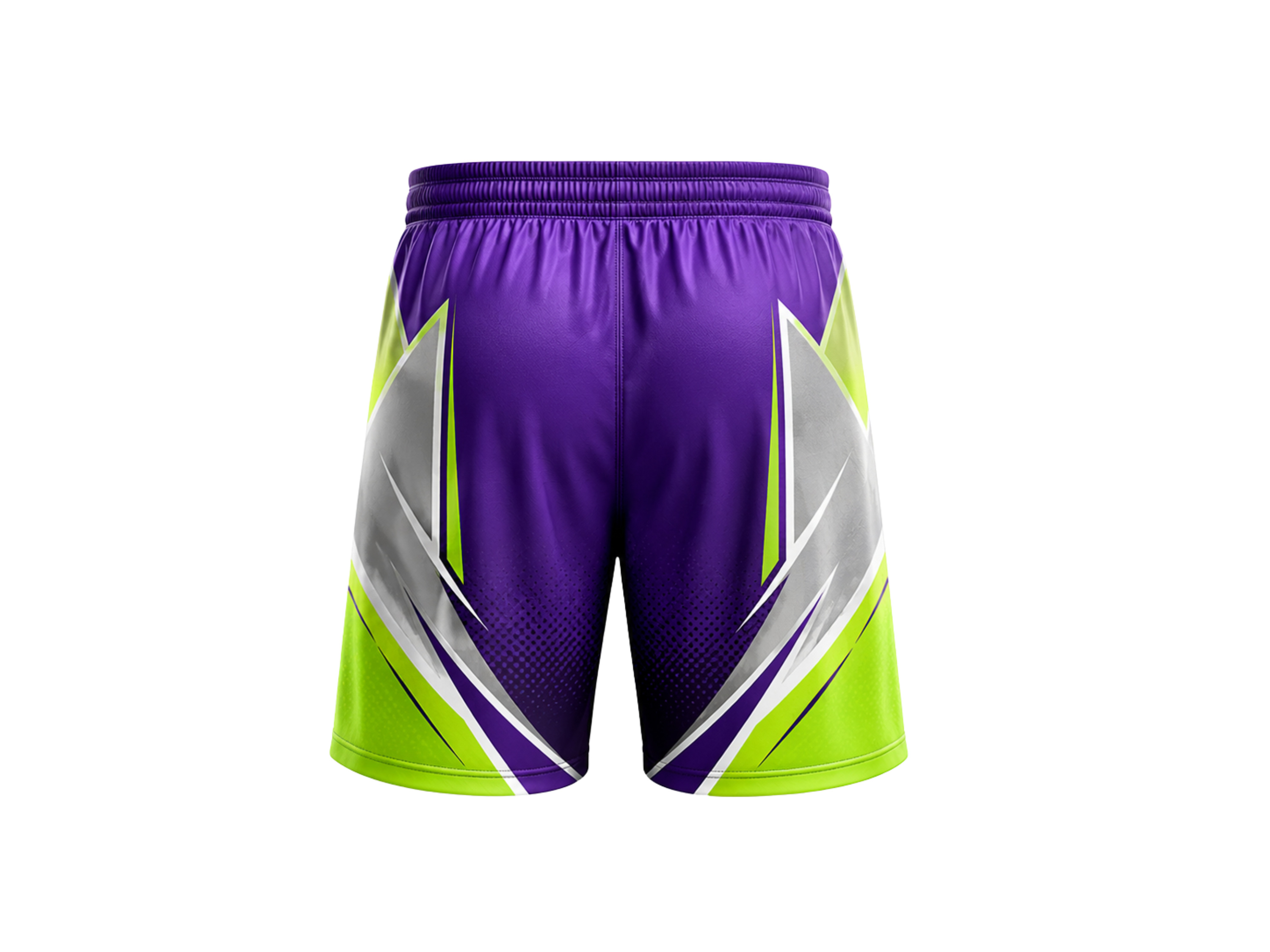 Custom Flag Football Jersey & Shorts Grey/neonGreen/Purple Team Uniform, Wholesale Bulk, Low MOQ, Performance Sportswear