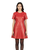 Women’s Genuine Leather Skater Dress Wholesale | Custom Private Label Party Dress Manufacturer
