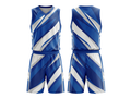Royal Blue, White & Light Blue Custom Basketball Sublimated Uniform