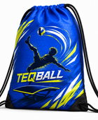 Custom Teqball Drawstring Bag – Blue Yellow Sports Backpack for Wholesale Teamwear Buyers