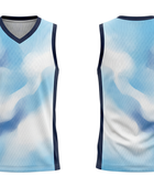 Custom Light Blue Cloud Sublimated Basketball Jersey | Wholesale Basketball Jersey Manufacturer