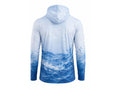 Custom Fishing Sun Hoodie | Wholesale Sun Protection Fishing Shirt | Light Blue White Marlin | Apparels Bridge