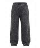 Custom Black Acid Wash Screen Printing Jogger Pants B2B